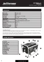 Предварительный просмотр 4 страницы Jefferson Olympus JEFGENPET30 User Manual