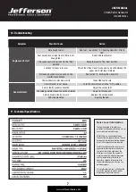 Preview for 7 page of Jefferson OLYMPUS JEFGENPET63EL User Manual