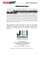 Preview for 16 page of JEI SteelBeast BM-12 Safety Instructions And Operator'S Manual