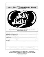 JELLY BELLY Cotton Candy Maker Instruction Manual предпросмотр