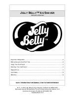 JELLY BELLY ICE SHAVER Instruction Manual preview