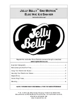 JELLY BELLY SNO MOTION Instruction Manual preview