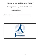 Preview for 2 page of Jema Autolifte DWC-8-E Operation And Maintenance Manual