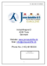 Preview for 20 page of Jema Autolifte Euroline JA3000S-E Installation, Operation And Maintenance Manual