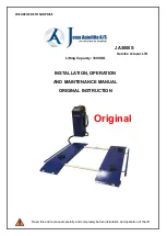 Preview for 1 page of Jema Autolifte JA3000S Installation, Operation And Maintenance Manual