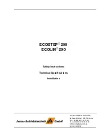 Preview for 1 page of Jenaer ecostep 200 Installation Manual