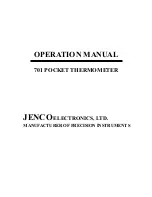 Preview for 1 page of JENCO 701 Operation Manual