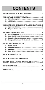 Preview for 2 page of JENCO VisionPlus EC 330 Operation Manual