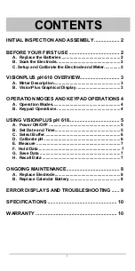 Предварительный просмотр 2 страницы JENCO VisionPlus pH 618 Operation Manual