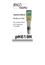 Preview for 1 page of JENCO VisionPlus pH618N Operation Manual