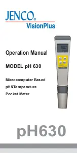 JENCO VisionPlus pH630 Operation Manual preview