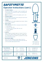 Preview for 2 page of JENCONS SAFETYPETTE Operator Instructions