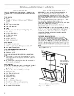 Предварительный просмотр 4 страницы Jenn-Air 32inch (81.3 CM) WALL-MOUNTPERIMETRIC RANGE HOOD Installation Instructions And Use & Care Manual