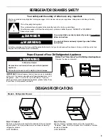 Предварительный просмотр 3 страницы Jenn-Air DOUBLE REFRIGERATOR DRAWERS Installation Manual