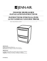 Preview for 1 page of Jenn-Air DRAWER DISHWASHER Installation Instructions Manual