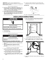 Preview for 6 page of Jenn-Air DRAWER DISHWASHER Installation Instructions Manual