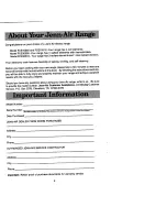 Preview for 2 page of Jenn-Air FCE10500 Use And Care Manual