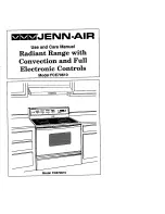 Jenn-Air FCE70610 Use And Care Manual preview