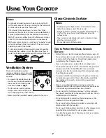 Preview for 8 page of Jenn-Air GAS ON GLASS Use & Care Manual