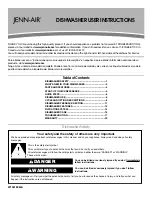 Jenn-Air JDB8000AWB Use And Care Manual preview