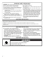 Preview for 2 page of Jenn-Air JDB8000AWS Use And Care Manual