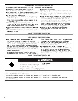 Preview for 2 page of Jenn-Air JDB8500AWX User Instructions