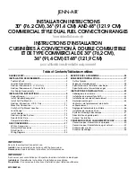 Preview for 1 page of Jenn-Air JDRP430WP Installation Instructions Manual