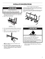 Предварительный просмотр 9 страницы Jenn-Air JDRP430WP Installation Instructions Manual