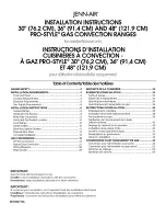 Jenn-Air JGRP548WP00 Installation Instructions Manual preview