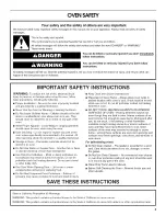 Preview for 3 page of Jenn-Air JJW2427WW00 Use & Care Manual