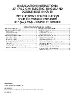 Jenn-Air JJW3430D Installation Instructions Manual preview