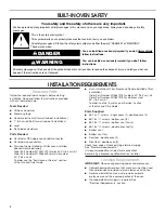 Preview for 2 page of Jenn-Air JJW3430D Installation Instructions Manual