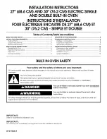 Preview for 1 page of Jenn-Air JJW9330DDB Installation Instructions Manual