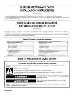 Preview for 1 page of Jenn-Air JMD2124WS0 Installation Instructions Manual