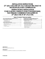 Preview for 1 page of Jenn-Air JMW2327WB00 Installation Instructions Manual