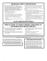 Preview for 4 page of Jenn-Air JMW3430IL02 Use & Care Manual