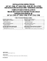 Preview for 1 page of Jenn-Air JWD2030WX Installation Instructions Manual