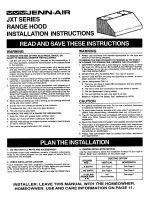 Jenn-Air JXT SERIES Installation Instructions Manual preview