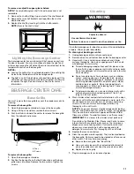 Preview for 11 page of Jenn-Air Overlay BEVERAGE CENTER Use & Care Manual