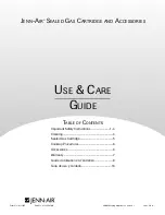 Preview for 1 page of Jenn-Air SEALED GAS CARTRIDGE AND ACCESSORIES Use & Care Manual