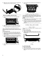 Preview for 8 page of Jenn-Air WINE CELLAR/BODEGA Use & Care Manual