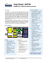 Preview for 1 page of Jennic JN5142 Datasheet