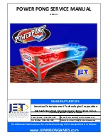 Jennison Entertainment Technologies POWER PONG Service Manual preview