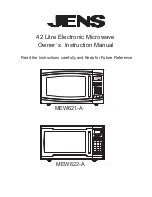 Preview for 1 page of Jens MEW621-A Owner'S Instruction Manual