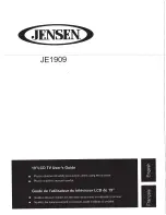 Jensen 19" LCD TV JE1909 User Manual preview