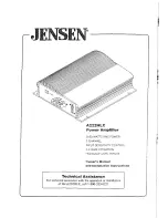 Jensen A222HLX Owner'S Manual And Installation Instructions предпросмотр