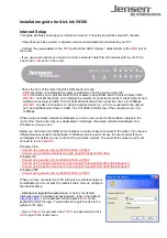 Preview for 1 page of Jensen Air:Link 59300 Installation Manual