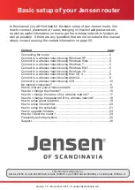 Preview for 1 page of Jensen AirLink 1000AC Basic Setup