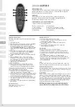 Предварительный просмотр 10 страницы Jensen AQTIVE II Assembly And Instructions For Use