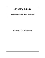 Jensen BT250 User Manual preview